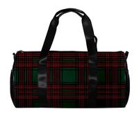 Borsa da viaggio,borsa da palestra da uomo,borsa da palestra da donna,Motivo tartan classico Griglia verde scuro,borsa sportiva