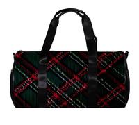 Borsa da viaggio,borsa da palestra da uomo,borsa da palestra da donna,Motivo tartan classico Griglia verde scuro,borsa sportiva