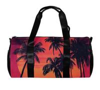 Borsa da viaggio,borsa da palestra da uomo,borsa da palestra da donna,palma tropicale al tramonto,borsa sportiva