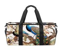 Borsa da viaggio,borsa da palestra da uomo,borsa da palestra da donna,pavone delle coppie dell'albero della foresta,borsa sportiva