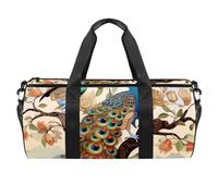 Borsa da viaggio,borsa da palestra da uomo,borsa da palestra da donna,pavone delle coppie dell'albero della foresta,borsa sportiva