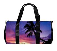 Borsa da viaggio,borsa da palestra da uomo,borsa da palestra da donna,Tramonto tropicale della spiaggia della palma,borsa sportiva
