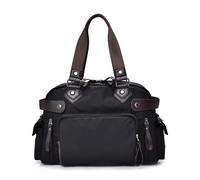 Borsa Da Viaggio Borsa da viaggio a mano casual da uomo in nylon, borsa da viaggio a tracolla for brevi distanze(Black)