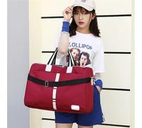Borsa Da Viaggio Borsa da viaggio Borsa da viaggio di grande capacità Borse portatili Borsa da viaggio a breve distanza può essere impostata con una custodia for trolley Duffel Bag (Color : Red)