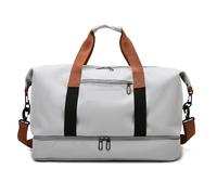 Borsa da Viaggio Borsa da viaggio con separazione tra asciutto e bagnato, borsa a mano scomparto for esterni(Grey)