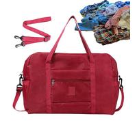 Borsa da viaggio - Borsa da viaggio per la notte, borsa da viaggio | Borsa da viaggio impermeabile in tessuto Oxford da portare con sé, grande borsa da viaggio per palestra, sport, notte, Claret, vedi