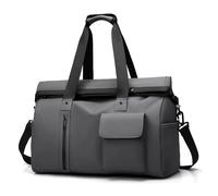 Borsa Da Viaggio Borsa da viaggio semplice da uomo for viaggi d'affari, con separazione tra asciutto e bagnato, borsa da viaggio portatile, può essere impostata come trolley da viaggio.(Gray)