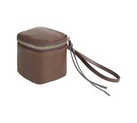 Borsa da viaggio, borsa per il trucco da donna, piccola borsa cosmetica in pelle PU, portatile Beuaty Case,Square Vintage Make up - Borsa per WC con cerniera per rossetto e moneta