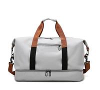 borsa da viaggio Borse da viaggio for donna Borsa sportiva da uomo di grande capacità Impermeabile Weekend Sac Voyage Borsa a tracolla femminile asciutta e bagnata(Gray 46cmX25cmX28cm)