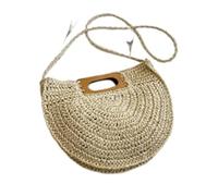 Borsa da Viaggio Borse Estive In Paglia Borsa Da Spiaggia Borsa Rotonda Da Spiaggia Intrecciata In Rattan Da Donna per lavoro, viaggi(B)