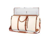 borsa da viaggio Borsone da viaggio grande Borsa porta abiti for viaggio Convertibile Borsa da weekend Borsa da viaggio 2 in 1 Valigia sospesa(Beige)