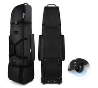 Borsa da viaggio Cerniera resistente all'usura con ruota Custodia golf pieghevole morbida lato Per Sport Fitness(Black)