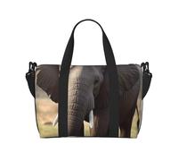 Borsa da viaggio classica per auto, impermeabile, grande borsa da viaggio con tracolla regolabile, multi-scomparto per palestra, viaggi, attività all'aperto, Orecchie grandi elefante, Taglia unica
