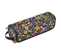 Borsa da viaggio colorata con fiori selvatici autunnali con cuscinetto resistente al calore, custodia da viaggio a doppio strato, per raddrizzatori, arricciacapelli, asciugacapelli essenziali da