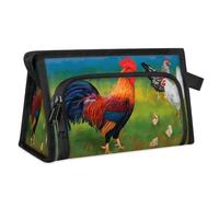 Borsa da viaggio colorata con gallo e pollo, per donne, uomini, bambini, ragazze, ragazzi, gallo, animali, multiuso, per articoli da toeletta e articoli da toeletta, Colore, L, Organizer per borse