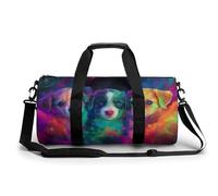 Borsa da viaggio con 3 simpatici cuccioli magici da viaggio per donne e uomini, borsone cilindrico per allenamento sportivo con tracolla