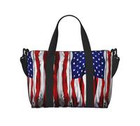 Borsa da viaggio con bandiera degli Stati Uniti stampata per il fine settimana borsa da viaggio per adulti borsa da viaggio adatta per viaggi, campeggio, picnic