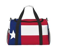 Borsa da viaggio con bandiera del Texas, borsa da viaggio per donne e uomini, per avventure all'aperto, ideale per campeggio ed escursionismo, Nero , Taglia unica
