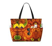 Borsa da viaggio con cellule eucariotiche aderenti viste attraverso una stampa microscopica di grande capacità, borsa da viaggio da donna, borsa da spiaggia, per viaggi, palestra, vacanze