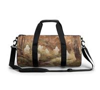 Borsa da viaggio con diversi simpatici fantasmi bianchi in una foresta autunnale, borsa da palestra per donne e uomini, borsone cilindrico, borsa da allenamento sportiva con tracolla