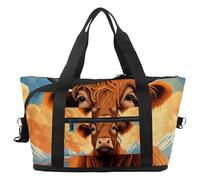 Borsa da viaggio con elefante girasole luna, borsa da viaggio espandibile per la notte, borse da ospedale per palestra sportiva impermeabile, Multicolore 16, taglia unica, Borsone da viaggio