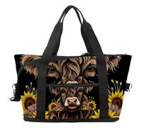 Borsa da viaggio con elefante girasole luna, borsa da viaggio espandibile per la notte, borse da ospedale per palestra sportiva impermeabile, Multicolore 13, taglia unica, Borsone da viaggio