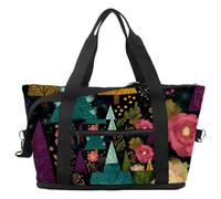 Borsa da viaggio con elefante girasole luna, borsa da viaggio espandibile per la notte, borse da ospedale per palestra sportiva impermeabile, Multicolore 7, taglia unica, Borsone da viaggio