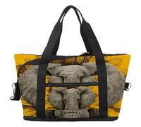 Borsa da viaggio con elefante girasole luna, borsa da viaggio espandibile per la notte, borse da ospedale per palestra sportiva impermeabile, Multicolore 3, taglia unica, Borsone da viaggio