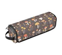 Borsa da viaggio con funghi in fiore e tappetino resistente al calore, con cerniera, organizer per strumenti per capelli, per ferri da stiro, piastre e arricciacapelli, oggetti essenziali da donna