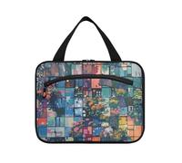 Borsa da viaggio con gancio a griglia colorata con gancio, borsa da trucco compatta per auto per le donne che viaggiano bagno envase para Perfume de L