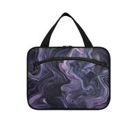 Borsa da viaggio con gancio, da appendere, con motivo universo, nero e viola, borsa cosmetica essenziale per donne crociere bolso para maquillaje L
