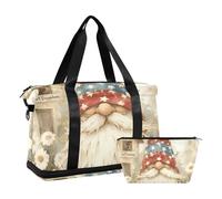 Borsa da viaggio con gnomo per il giorno dell'indipendenza, con tasca bagnata regolabile, borsa da palestra per lo sport, set da 2 pezzi, per uomini e donne