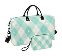 Borsa da viaggio con griglia da poker verde, borsa da viaggio, borsa per attrezzi da palestra, con tracolla regolabile, per yoga, multifunzionale, Griglia di poker verde, 1 size