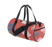 Borsa da viaggio con gru a nuvola rossa giapponese, borsa da viaggio multifunzionale