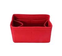 Borsa da viaggio con inserto in feltro, borsa per il trucco, borsa interna, portatile, organizer per cosmetici, borse da donna, Rosso, 30x15x16cm