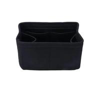 Borsa da viaggio con inserto in feltro, borsa per il trucco, borsa interna, portatile, organizer per cosmetici, borse da donna, Nero , 30x15x16cm