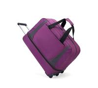Borsa da viaggio con manico telescopico, grande capacità, pieghevole, impermeabile, per viaggi, palestra, yoga, Viola, M