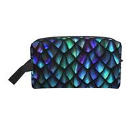 Borsa da viaggio con motivo a squame di drago magico 3D, organizer da viaggio per donne e uomini, grande capacità per cosmetici, accessori, articoli da toeletta, shampoo ed elementi essenziali