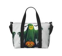 Borsa da viaggio con motivo fantasma verde horror zucca halloween palestra viaggio ideale per gite sportive weekend nero taglia unica, Nero , taglia unica