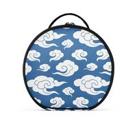 Borsa da viaggio con motivo nuvola cinese di buon auspicio bianco bluoiletry borse accessori da viaggio elegante borsa da toilette da donna con divisori regolabili 28 cm