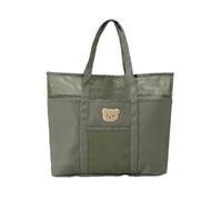 Borsa da viaggio con orsetto dei cartoni animati, custodia da viaggio, leggera e multifunzionale, borsa organizer portatile per esterni multi scomparto borsa per pannolini
