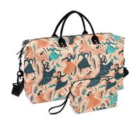 Borsa da viaggio con pittura a olio colorata Sense Dancer Borsa da viaggio grande Borsa da palestra con borsa da toilette per sport Set da 2 pezzi