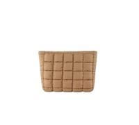 Borsa da viaggio con pochette e design trapuntato, grande capacità, con cerniera, portatile, for donne e ragazze beauty case(Bruin)