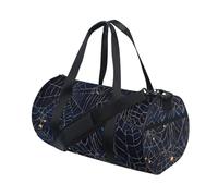 Borsa da viaggio con ragnatela nera per Halloween, borsa da viaggio per weekender, grande capacità