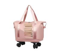 Borsa da viaggio con ruote - bagaglio pieghevole con ruote, ruote girevoli a 360° resistente ai con scomparto separato umido/, Rosa, Consulte la descripción, Vedere la descrizione