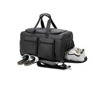 Borsa da viaggio con scomparto per scarpe, borsa da viaggio Overnight Bag Carry On Bag Gym Duffle Bag Sports Bag Weekender Bag per uomini o donne, A01 nero, moda, Nero, normale, alla moda