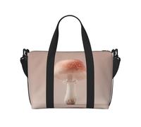 Borsa da viaggio con stampa a fungo timido con tracolla regolabile, adatta per viaggi e sport
