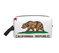 Borsa da viaggio con stampa bandiera della California, trousse per cosmetici, per uomini e donne, per viaggi, palestra, uso quotidiano