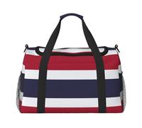 Borsa da viaggio con stampa bandiera della Thailandia, borsa da weekender, borsa da allenamento, borsa da yoga, borsone per oggetti personali per Audlts, Nero , Taglia unica