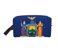 Borsa da viaggio con stampa bandiera dello Stato di New York, organizer per cosmetici, portatile, grande capienza